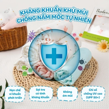 Hộp 2 khăn tắm sợi tre 3 lớp - An toàn, không gây kích ứng, phù hợp mọi da, 239k