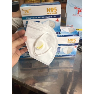 Hộp 20 chiếc Khẩu trang N95 chống bụi PM2.5 - Có Van & Không Van, 25.000₫