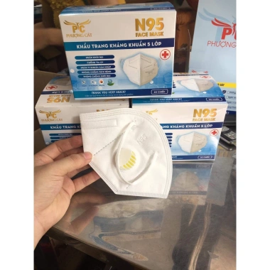 Hộp 20 chiếc Khẩu trang N95 chống bụi PM2.5 - Có Van & Không Van, 25.000₫
