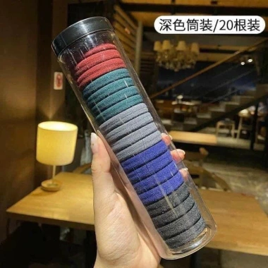 Hộp 20 dây chun buộc tóc nữ - Đa màu, bền đẹp, giảm giá 20.250 VND 5