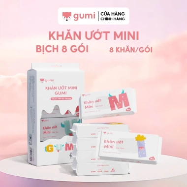 Hộp 20 gói Khăn giấy ướt Gumi Mini không mùi, tiện lợi bỏ túi - 34.999₫