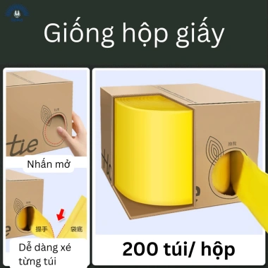 Hộp 200 túi đựng rác 45x59cm gấp gọn cao cấp Soika SR-01 - Giao màu ngẫu nhiên, giảm giá 22%