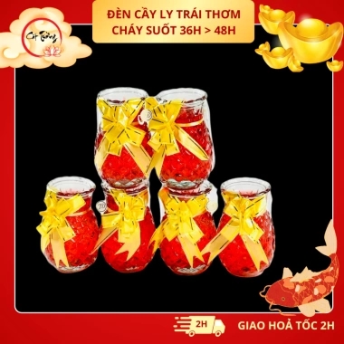 Hộp 3 Cặp Đèn Cầy Ly Trái Thơm Loại Lớn Cháy 36-48 Giờ - Cao Cấp 85.000 VND 5