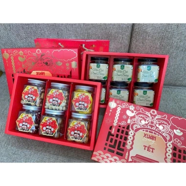 Hộp 3 Ngăn Siêu Hot 2.026 - Quà Tết Vạn Hoa, Hội Lân Sang Trọng, Giá 48.000đ