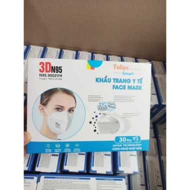 Hộp 30 chiếc khẩu trang N95 chống bụi mịn, ngăn lây bệnh hô hấp - Giá chỉ 84.000₫