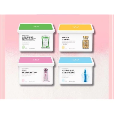 Hộp 30 miếng rút Mặt Nạ Wonjin Effect đa màu xanh lá, xanh dương, hồng, vàng 350g - Giá ưu đãi 369.200₫