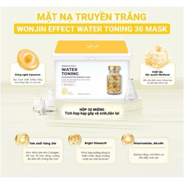 Hộp 30 miếng rút Mặt Nạ Wonjin Effect đa màu xanh lá, xanh dương, hồng, vàng 350g - Giá ưu đãi 369.200₫