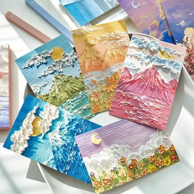 Hộp 30 tấm Bưu Thiếp Postcard Tranh Sóng Dầu Litter From The Bruge Trang trí Bullet Journal, thư thiệp, giảm còn 56.000đ