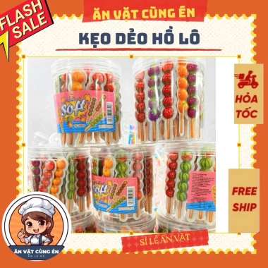 Hộp 30 xiên kẹo dẻo hồ lô mix vị 5 viên 9gr – Giá sỉ 58.000 VNĐ, giảm tới 20%