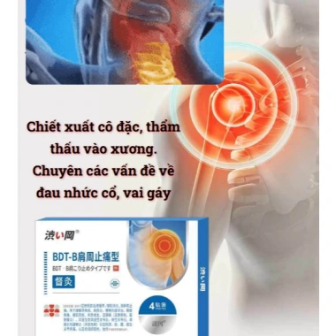 Hộp 4 miếng dán thảo dược giảm đau xương khớp kích thích huyệt đạo 22.000₫