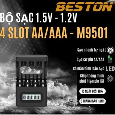 Hộp 4 Pin AA Lithium Beston 1.5V 2A 3.600mWh - Sạc M7.036, Pin Máy Ảnh, Pin Micro, Pin Đồ Chơi - 189.000 VND