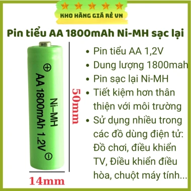 Hộp 4 Pin Sạc AA 1,2V Dùng cho Điều Khiển, Đồng Hồ, Cân Điện Tử, Đồ Chơi - Giá 27.440₫ tại Itechcare