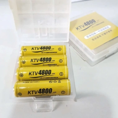 Hộp 4 Pin sạc AA KTV 4.800mAh dung lượng lớn – Dùng cho micro không dây, kèm sạc 4 rãnh