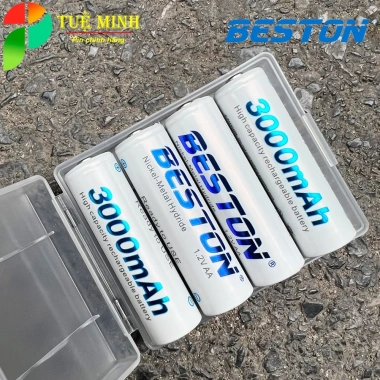 Hộp 4 Viên Pin sạc Beston AA 3.300mAh/3.000mAh NIMH 1.2V - Chính hãng, Giá chỉ 95.000