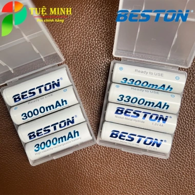 Hộp 4 Viên Pin sạc Beston AA 3.300mAh/3.000mAh NIMH 1.2V - Chính hãng, Giá chỉ 95.000
