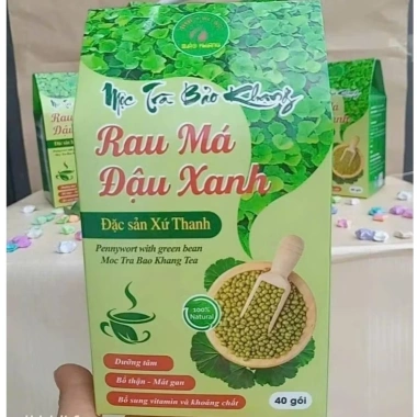 Hộp 40 gói trà Bảo Khang – Rau má đậu xanh giải độc gan, mát gan – 50.000 VND