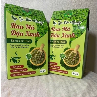 Hộp 40 gói trà Bảo Khang – Rau má đậu xanh giải độc gan, mát gan – 50.000 VND