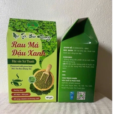 Hộp 40 gói trà Bảo Khang – Rau má đậu xanh giải độc gan, mát gan – 50.000 VND