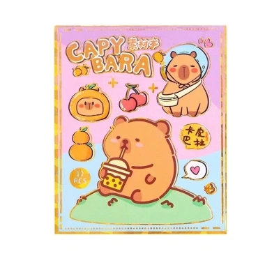 Hộp 40 quyển sổ dán sticker CapyBara, trang trí chuột lang nước - 110.000đ