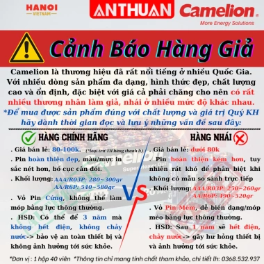 Hộp 40 viên Pin AA 2A Eveready, AAA 3A Camelion Super Heavy Duty 1.5V R6P R03P - 38.000₫ 9