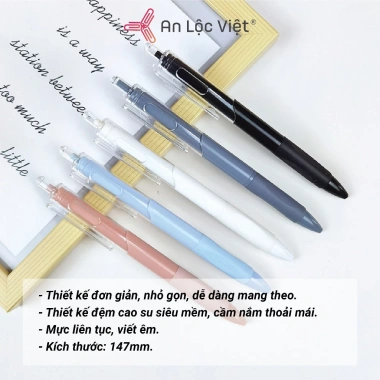 Hộp 5 Bút Mực Gel 0.5mm - Ngòi mỏng, ruột thay thế, vỏ cute đa màu, hot nhất