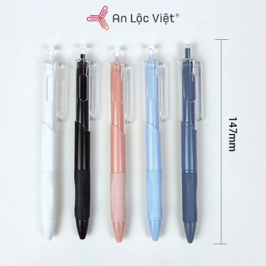 Hộp 5 Bút Mực Gel 0.5mm - Ngòi mỏng, ruột thay thế, vỏ cute đa màu, hot nhất
