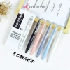 Hộp 5 Bút Mực Gel 0.5mm - Ngòi mỏng, ruột thay thế, vỏ cute đa màu, hot nhất 8