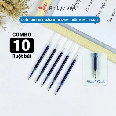 Hộp 5 Bút Mực Gel 0.5mm - Ngòi mỏng, ruột thay thế, vỏ cute đa màu, hot nhất