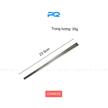 Hộp 5 đôi đũa inox 316L Chockmen mài mờ đầu vuông, chống trơn trượt, giá ưu đãi 195.000₫ 2