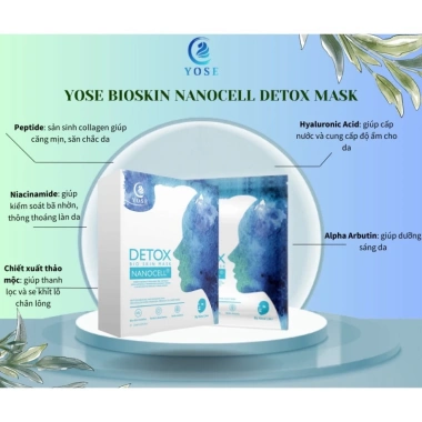 Hộp 5 miếng Mặt nạ ngủ YOSE Detox – Thải độc, làm sạch sâu, tái tạo & chống lão hóa da – 425.000₫