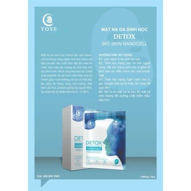 Hộp 5 miếng Mặt nạ ngủ YOSE Detox – Thải độc, làm sạch sâu, tái tạo & chống lão hóa da – 425.000₫