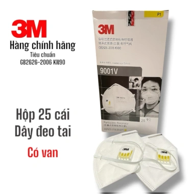 Hộp 50 cái khẩu trang y tế 9.001/9.001V/9.002/9.002V, bảo vệ tối ưu khi đi đường, môi trường bụi
