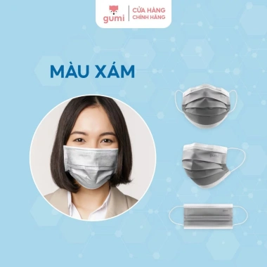 Hộp 50 chiếc Khẩu trang y tế 4 lớp Gumi Mask - Kháng khuẩn, chống bụi mịn, chỉ 32.340 VND
