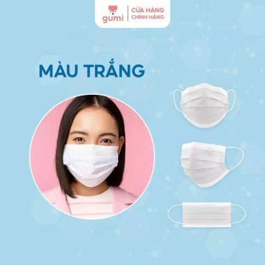 Hộp 50 chiếc Khẩu trang y tế 4 lớp Gumi Mask - Kháng khuẩn, chống bụi mịn, chỉ 32.340 VND