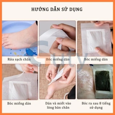 Hộp 50 miếng thải độc chân - Giảm nhức mỏi, ngủ ngon, thanh lọc cơ thể