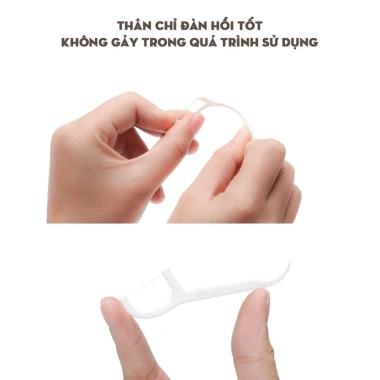 Hộp 50 tăm chỉ nha khoa tiệt trùng, sợi chỉ mành, vệ sinh răng miệng sau ăn - 12.900đ 8 Hộp 50 tăm chỉ nha khoa tiệt trùng, sợi chỉ mành, vệ sinh răng miệng sau ăn - 12.900đ 8