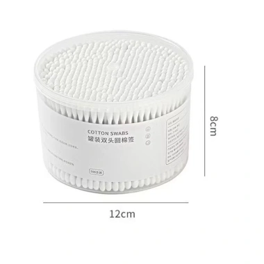 Hộp 500 tăm bông ngoái ráy tai cotton 2 đầu tròn an toàn cho mẹ và bé - 40.000đ