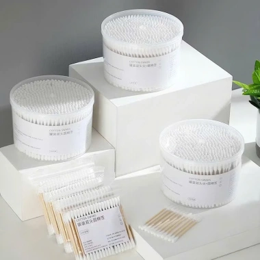 Hộp 500 tăm bông TakyHome Ngọa tai gỗ, bông kháng khuẩn, thân thiện môi trường 7 Hộp 500 tăm bông TakyHome Ngọa tai gỗ, bông kháng khuẩn, thân thiện môi trường 7