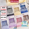 Hộp 6 bút gel Decorme mực đen, ngòi 0,5mm, ST Tone Pastel, họa tiết caro, nhiều màu - 27.900₫