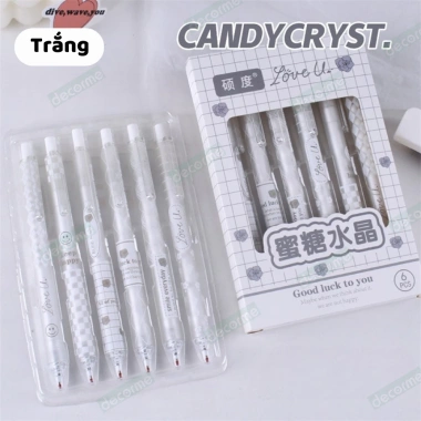Hộp 6 bút gel Decorme mực đen, ngòi 0,5mm, ST Tone Pastel, họa tiết caro, nhiều màu - 27.900₫ 9 Hộp 6 bút gel Decorme mực đen, ngòi 0,5mm, ST Tone Pastel, họa tiết caro, nhiều màu - 27.900₫ 9