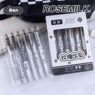 Hộp 6 bút gel Decorme mực đen, ngòi 0,5mm, ST Tone Pastel, họa tiết caro, nhiều màu - 27.900₫ 10 Hộp 6 bút gel Decorme mực đen, ngòi 0,5mm, ST Tone Pastel, họa tiết caro, nhiều màu - 27.900₫ 10
