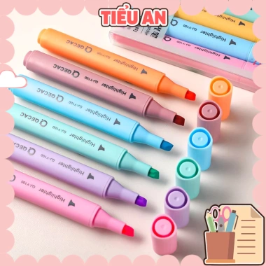Hộp 6 Bút Highlight Pastel Dễ Thương 12cm - Viết Trang Trí, Bút Dạ Quang Giá Ưu Đãi 35k