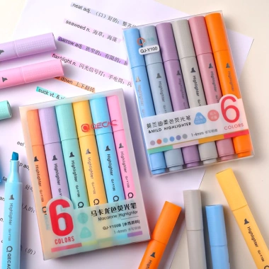 Hộp 6 Bút Highlight Pastel Dễ Thương 12cm - Viết Trang Trí, Bút Dạ Quang Giá Ưu Đãi 35k