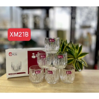 Hộp 6 Cốc Vát Khói Thuỷ Tinh Sang Trọng 270ml XM21 - Giá chỉ 99.000 đồng, giảm từ 126.720