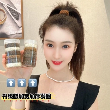 Hộp 6 dây cột tóc len co giãn phong cách Hàn Quốc - Giá chỉ 14.100 VND, giảm mạnh