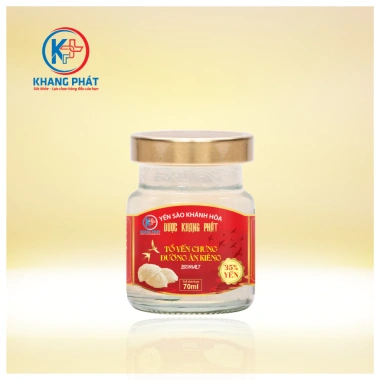 Hộp 6 hũ Tổ Yến Chưng Đường Kiêng Đường Dược Khang Phát 70ml - Giá 105.000 (Giảm từ 126.000)