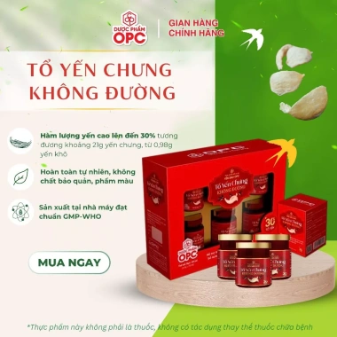 Hộp 6 lọ Yến Sào OPC - Tổ Yến Chưn Không Đường, Giá ưu đãi 345.000₫ 2