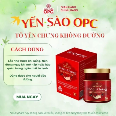 Hộp 6 lọ Yến Sào OPC - Tổ Yến Chưn Không Đường, Giá ưu đãi 345.000₫ 3