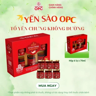 Hộp 6 lọ Yến Sào OPC - Tổ Yến Chưn Không Đường, Giá ưu đãi 345.000₫ 4