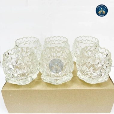 Hộp 6 ly đèn cầy mãng cầu lớn 125ml - Ly thủy tinh làm nến bơ, cúng Phật, giảm giá 98.000đ 3